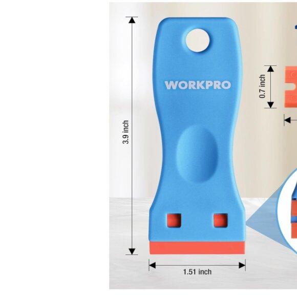 Pick One! Workpro Color Scraper Plus 40 Replacement Rubber Blades - Picture 3 of 6